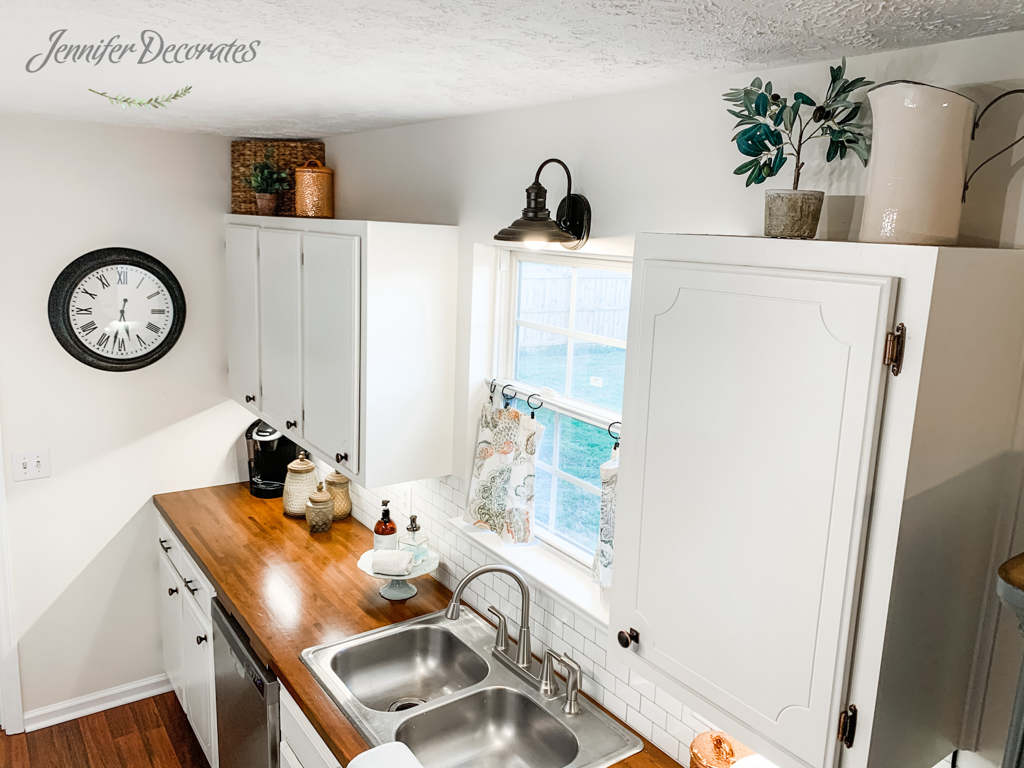 How To Decorate Above Kitchen Cabinets Jennifer Decorates